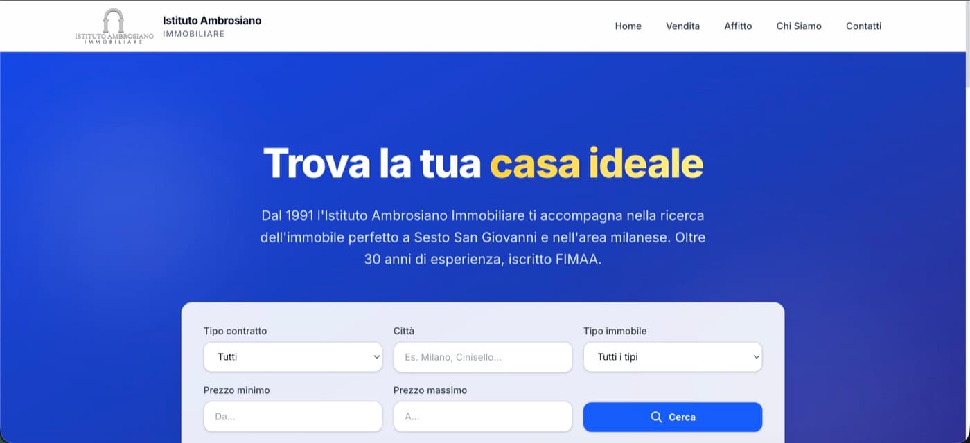 Anteprima del sito Istituto Ambrosiano Immobiliare